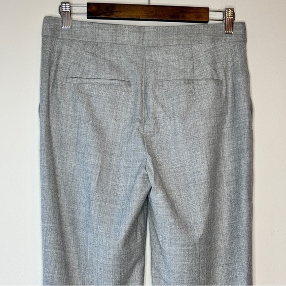 THEORY Gray Slim-Straight Wool Pant in New Light Heather Sleek Flannel Sz 2 NWT - Picture 8 of 10